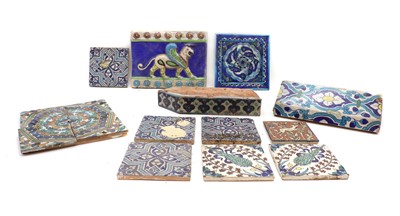 Lot 188 - A collection of pottery tiles
