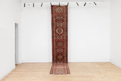 Lot 428 - A narrow Persian Heriz wool runner