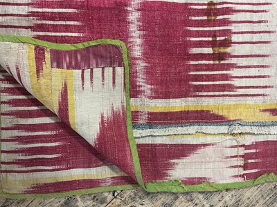 Lot 436 - A silk ikat panel