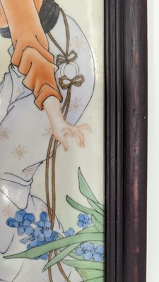 Lot 89 - A Chinese porcelain plaque
