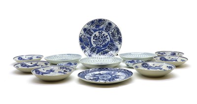 Lot 106 - A collection of Chinese blue and white plates and saucers