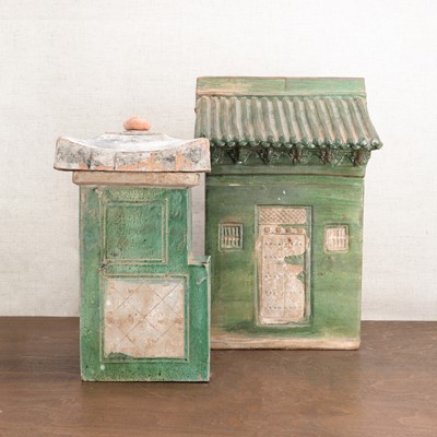 Lot 58 - A Chinese earthenware model of a house