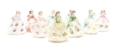 Lot 142 - A collection of Royal Worcester porcelain figures