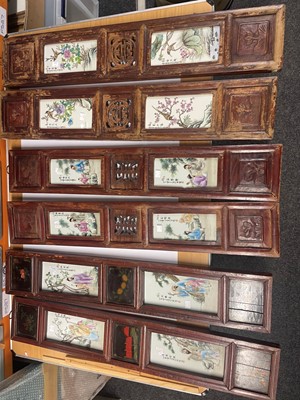 Lot 97 - Three pairs of Chinese panels