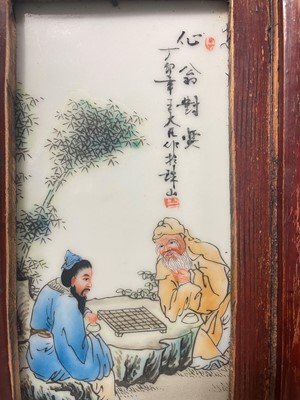 Lot 97 - Three pairs of Chinese panels