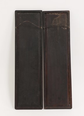 Lot 464 - A pair of Vietnamese hardwood panels