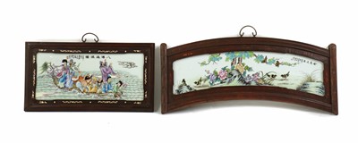 Lot 90 - Two Chinese porcelain plaques