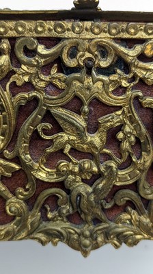 Lot 313 - A French brass casket