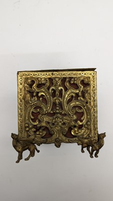 Lot 313 - A French brass casket