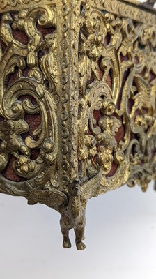 Lot 313 - A French brass casket