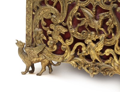 Lot 313 - A French brass casket