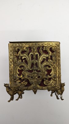 Lot 313 - A French brass casket