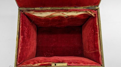 Lot 313 - A French brass casket
