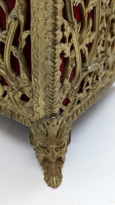Lot 313 - A French brass casket