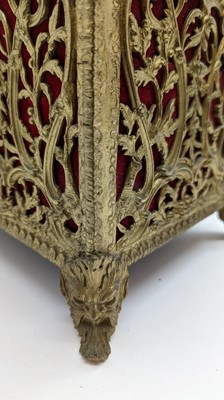 Lot 313 - A French brass casket