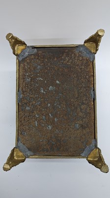 Lot 313 - A French brass casket