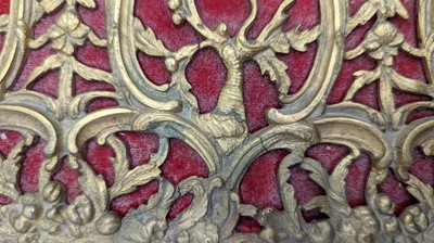 Lot 313 - A French brass casket
