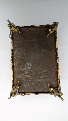 Lot 313 - A French brass casket