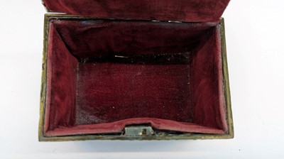 Lot 313 - A French brass casket