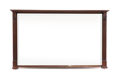 Lot 511 - An Edwardian mahogany overmantle mirror