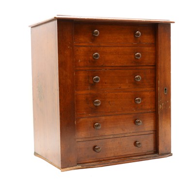 Lot 310 - A mahogany entomologist or collector’s table cabinet