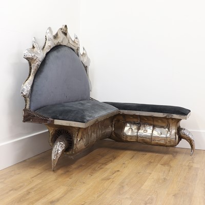 Lot 284 - A contemporary aluminium bench