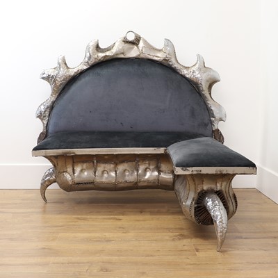 Lot 284 - A contemporary aluminium bench