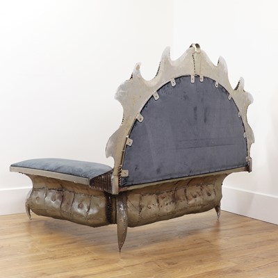 Lot 284 - A contemporary aluminium bench