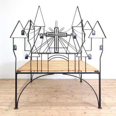 Lot 402 - A Gothic-style 'Rock Star' wrought iron bed frame