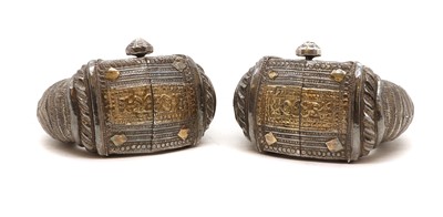 Lot 73 - A pair of Omani Nizwa silver anklets