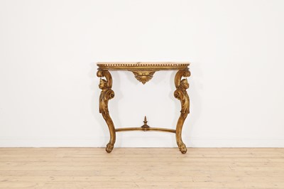 Lot 328 - A baroque-style giltwood console table