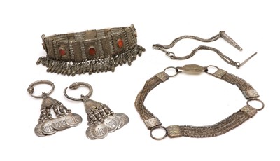 Lot 77 - A collection of Omani silver items
