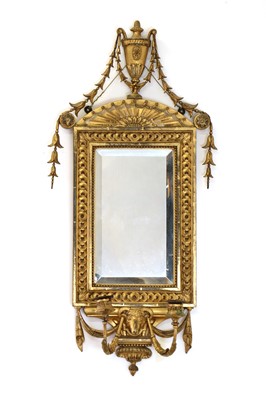 Lot 392 - An Adams style gilt gesso girandole mirror