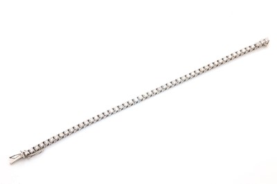 Lot 95 - A diamond set line bracelet