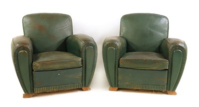 Lot 478 - A pair of art deco club armchairs