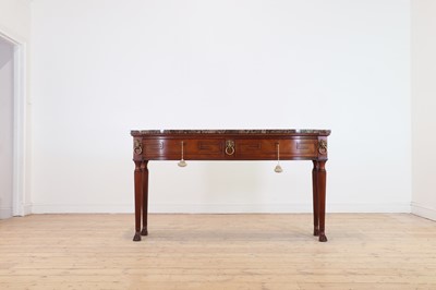 Lot 137 - A Regency-style mahogany console table