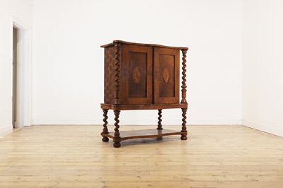 Lot 581 - An oyster-veneered laburnum, maple and walnut collector's cabinet