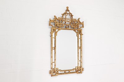 Lot 320 - A chinoiserie giltwood mirror