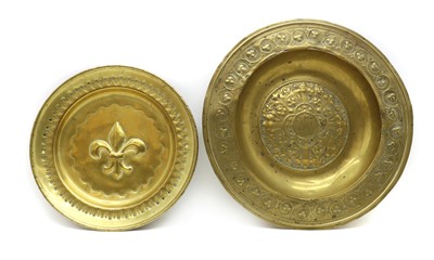 Lot 300 - A brass alms dish