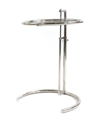 Lot 457 - An Eileen Gray style chrome side table