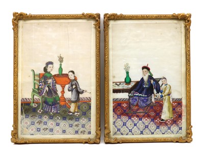 Lot 146 - Two Chinese pith paper paintings