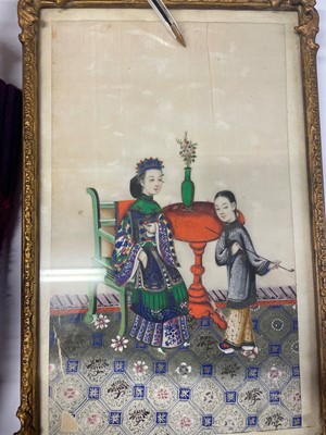 Lot 146 - Two Chinese pith paper paintings