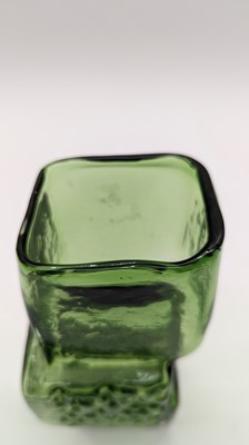 Lot 150 - A Whitefriars Textured range Meadow Green Drunken Bricklayer vase