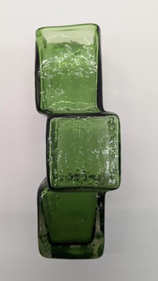 Lot 150 - A Whitefriars Textured range Meadow Green Drunken Bricklayer vase