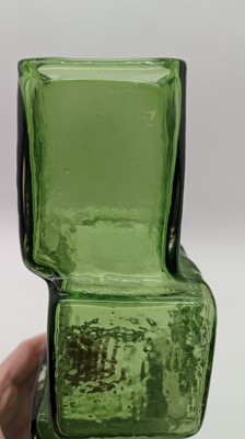 Lot 150 - A Whitefriars Textured range Meadow Green Drunken Bricklayer vase