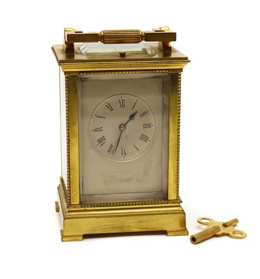 Lot 174 - A brass cased carriage clock