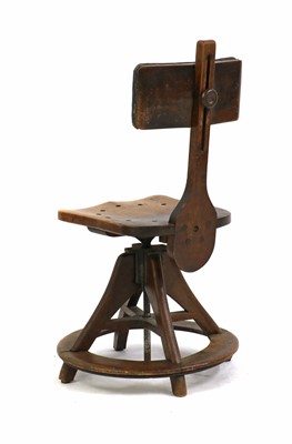 Lot 107 - A draughtsman's task chair