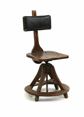 Lot 107 - A draughtsman's task chair