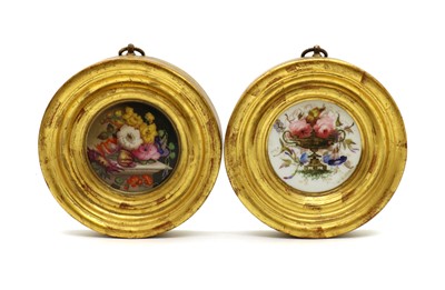 Lot 133 - A pair of porcelain plaques