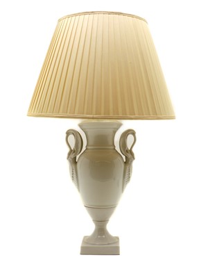 Lot 240A - A Limoges blanc-de-chine porcelain table lamp